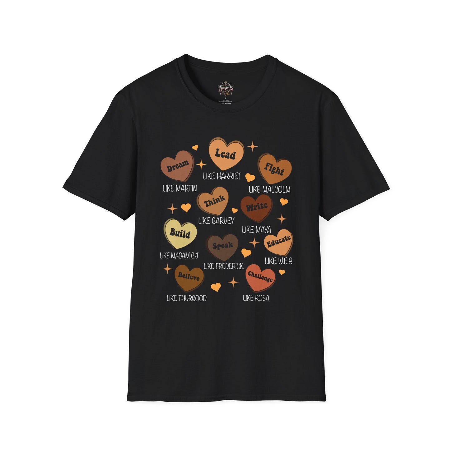 Dream, Lead, Think Unisex T-shirt, Conversation Hearts, Black History Month, Black Culture, Black Excellence, Melanin