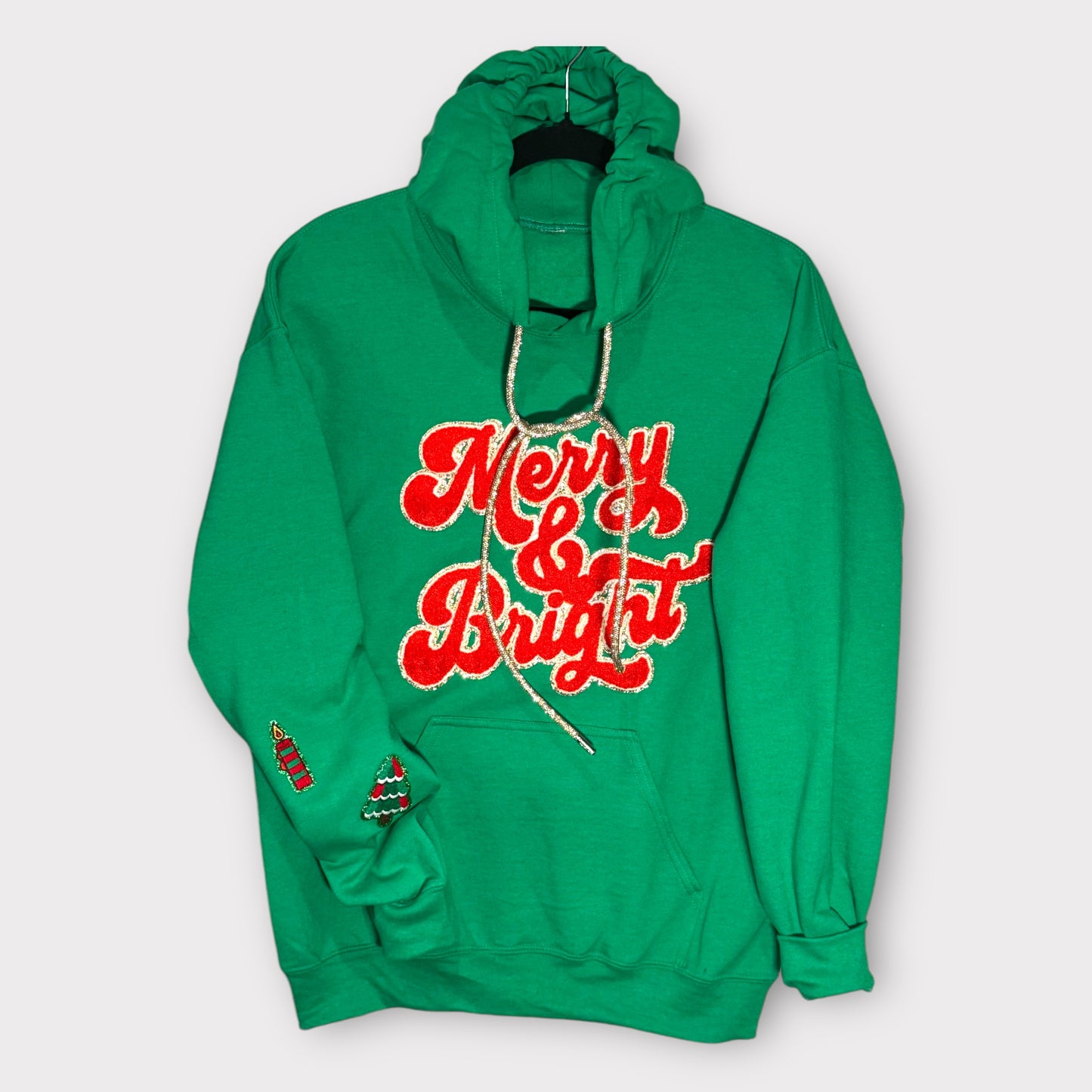 Merry & Bright Bling String Hoodie
