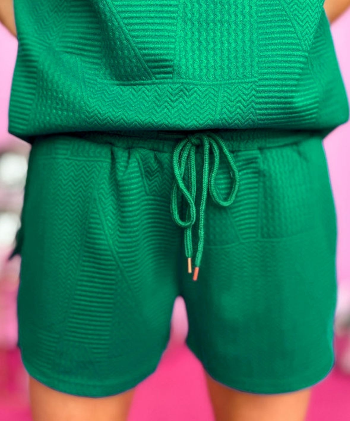 Textured Ruffle Set (Green or Teal)
