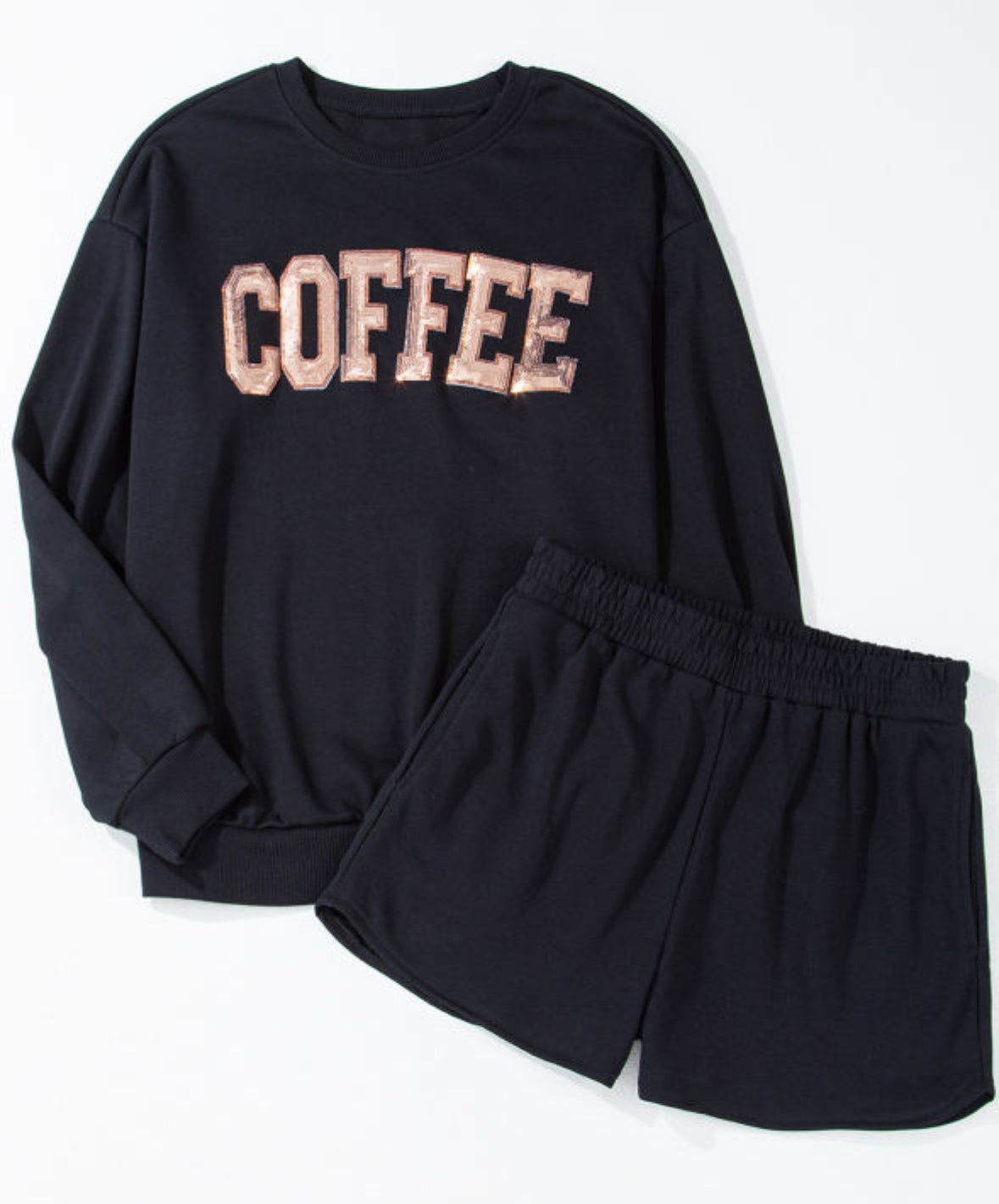 Coffee Vibes Sequin Lounge Set