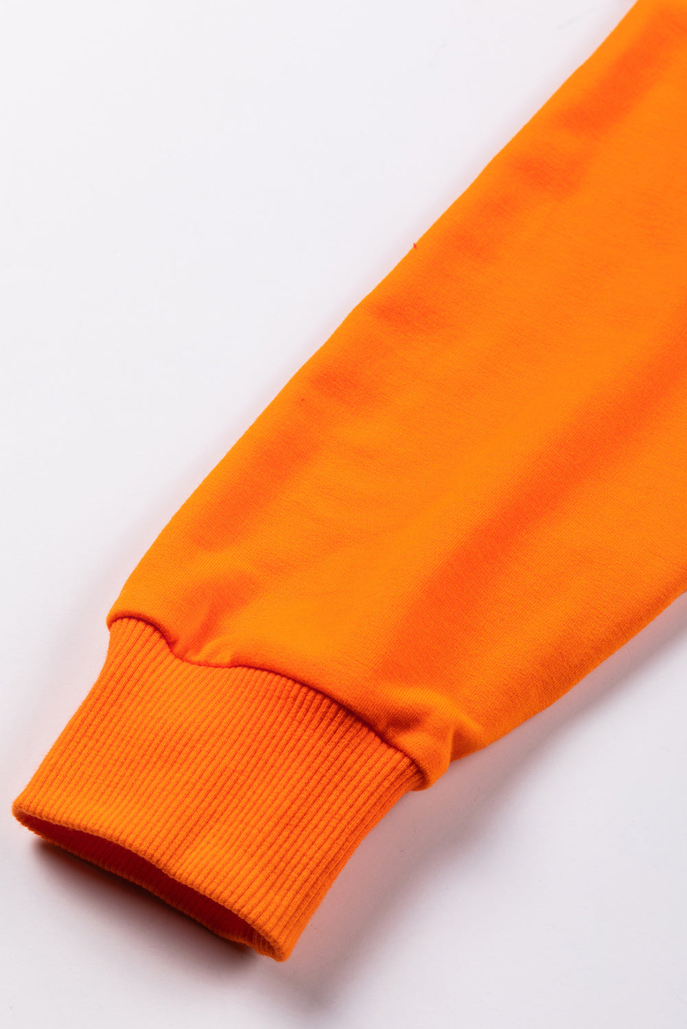 Orange Game Day Contrast Trim Drop Sleeve Sweatshirt