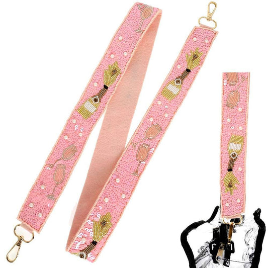 Champagne Glass Toast Shoulder Bag Strap