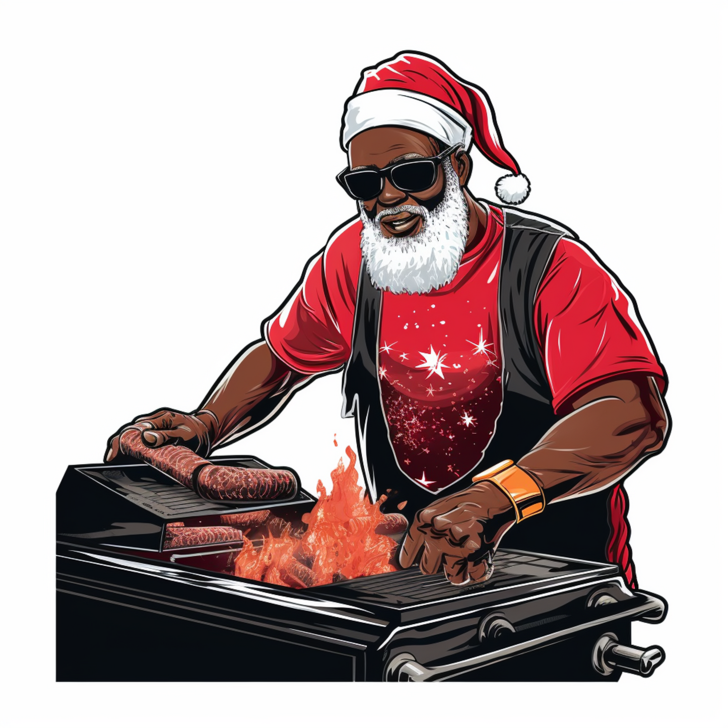 Grillin’ and Chillin’ Santa