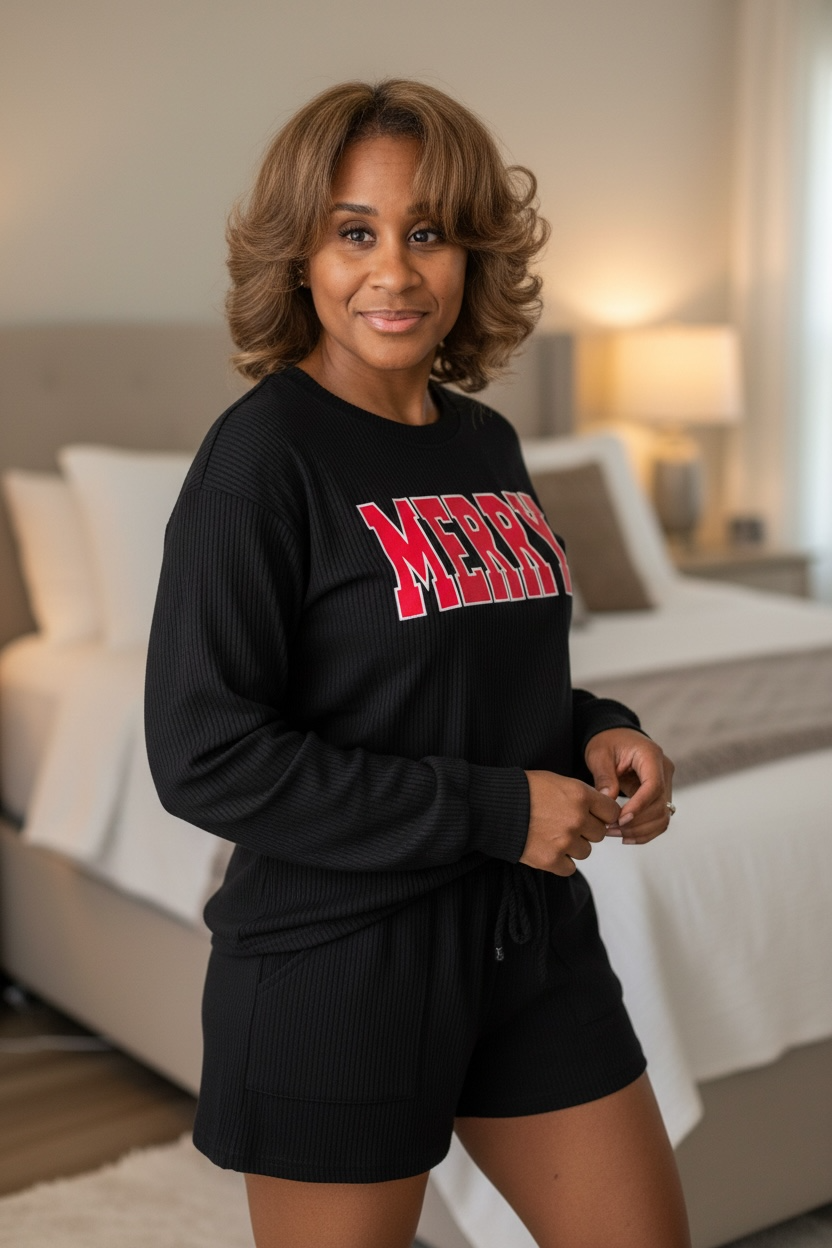 Merry Merry Comfort Lounge Short Set