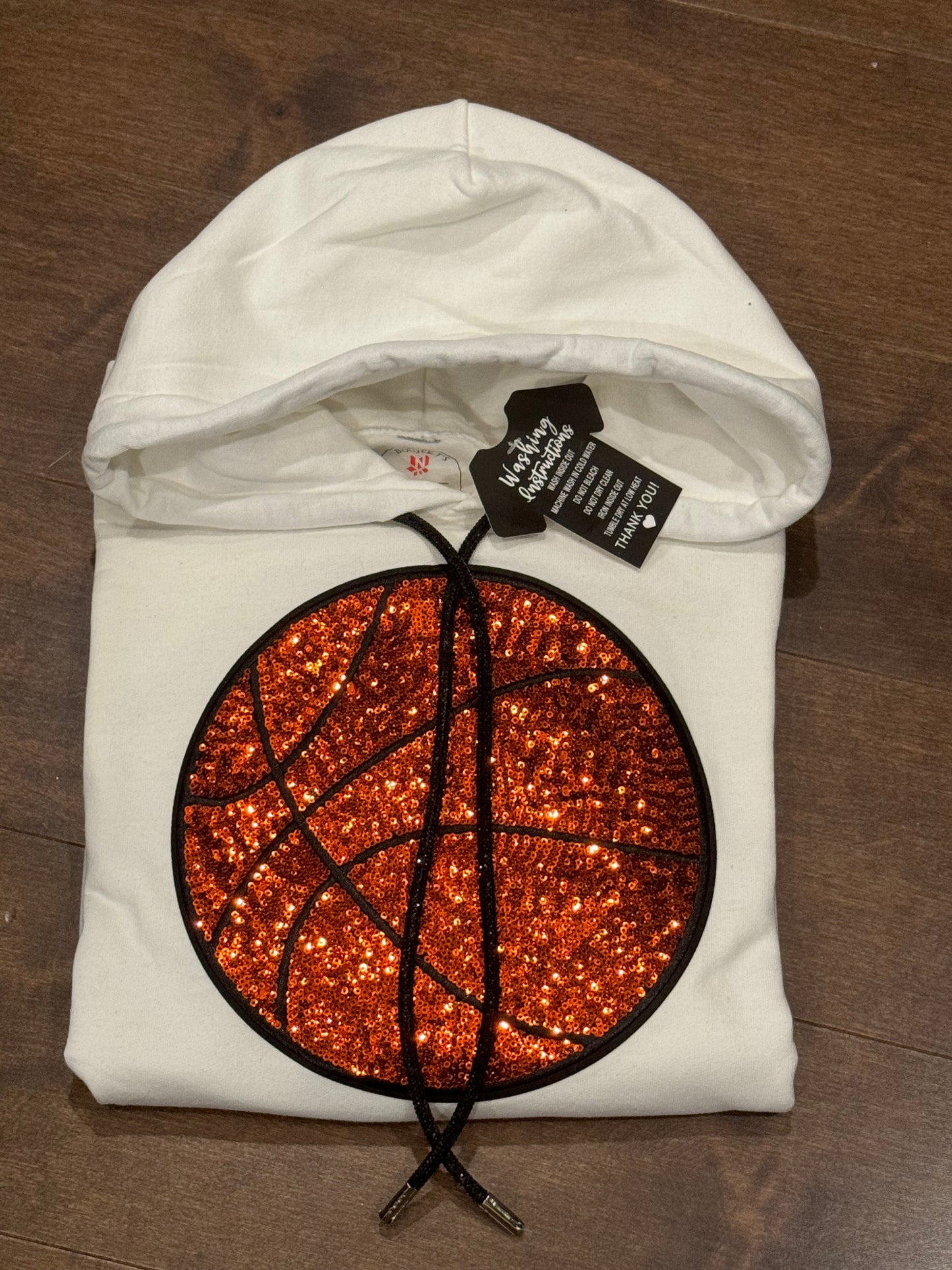 Boujee Bball Mom Hoodie with Bling Strings