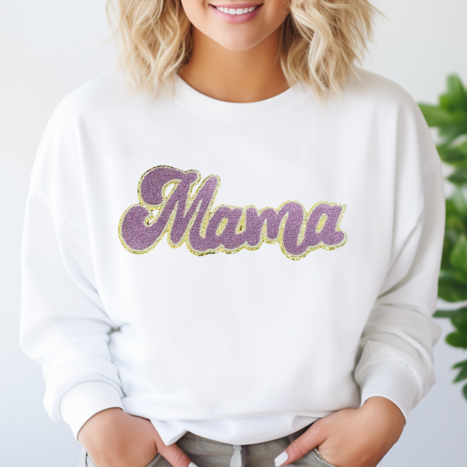 Mama Chenille Patch Sweatshirt