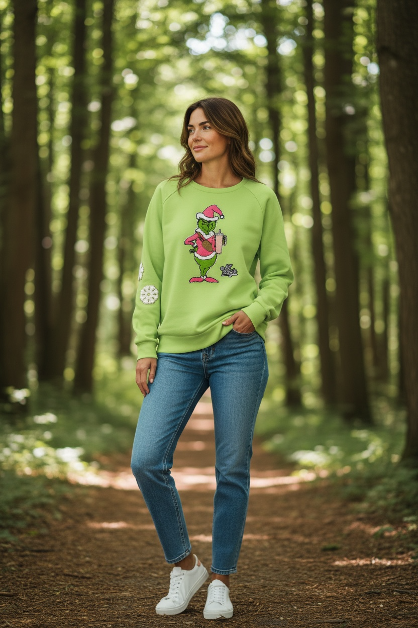 Bougie Grinch Chenille Side Zip