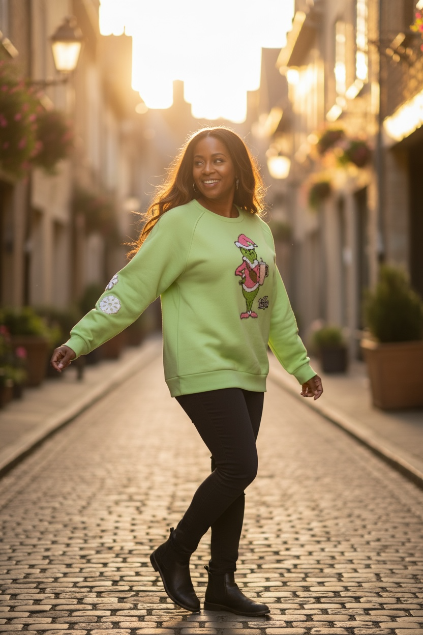 Bougie Grinch Chenille Side Zip