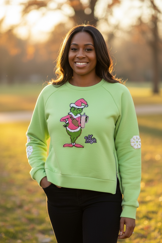 Bougie Grinch Chenille Side Zip