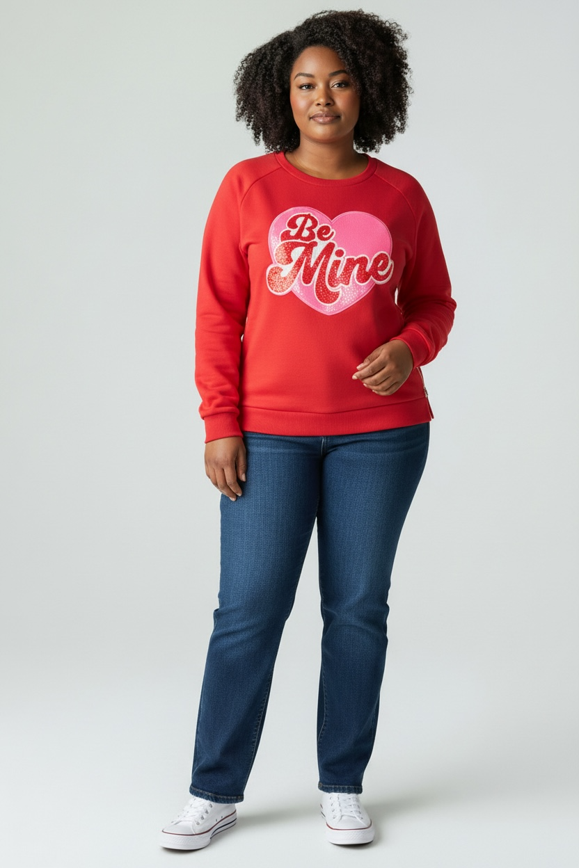 Be Mine Side Zip Sweatshirt