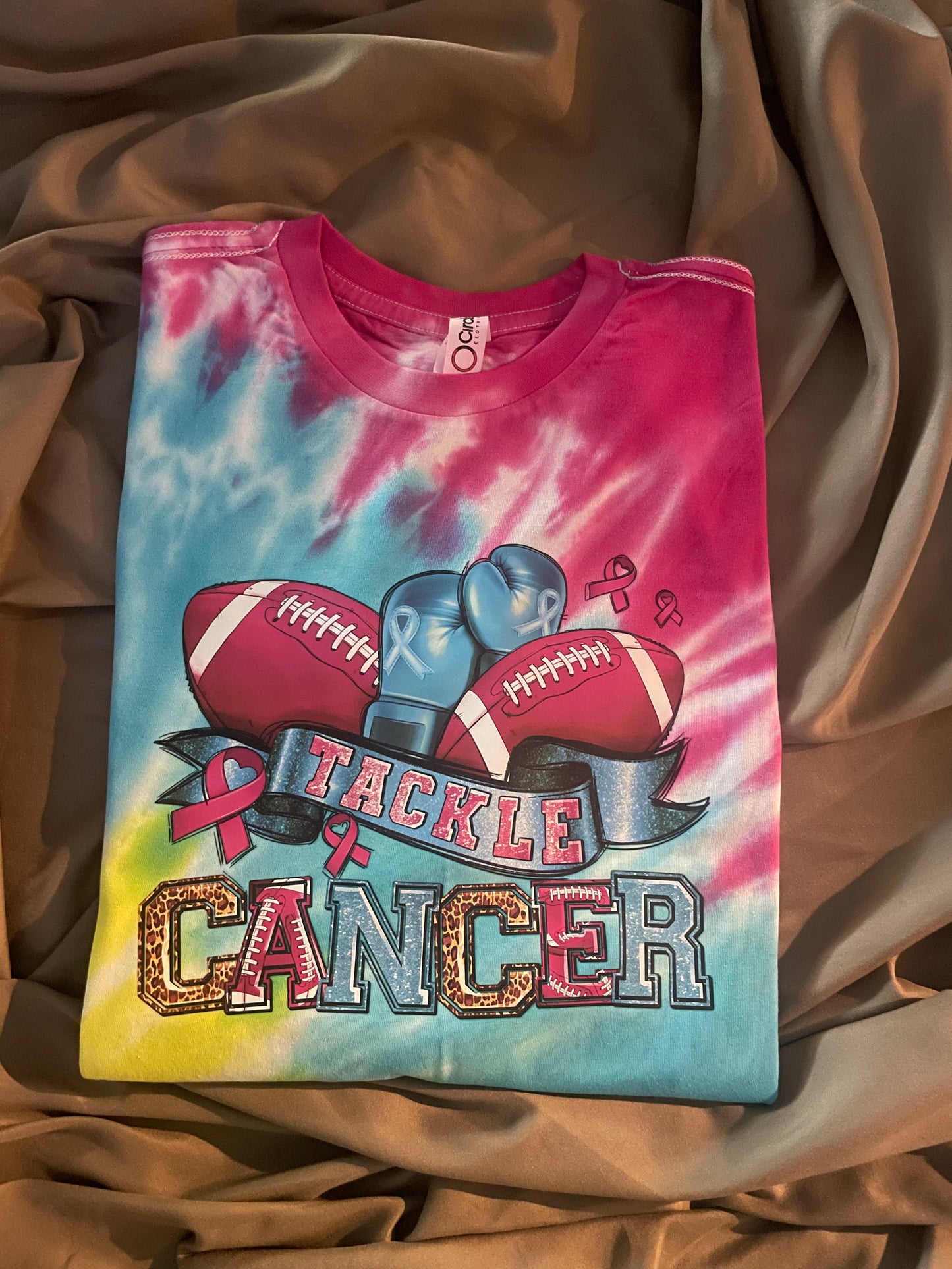 Tackle Cancer Tie Dye Tee